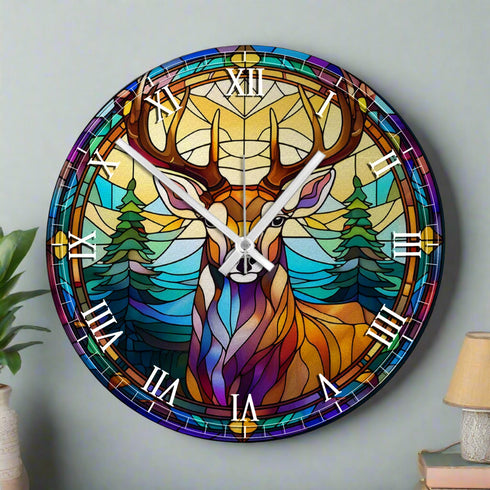 Stag Suncatcher Effect Clock 2